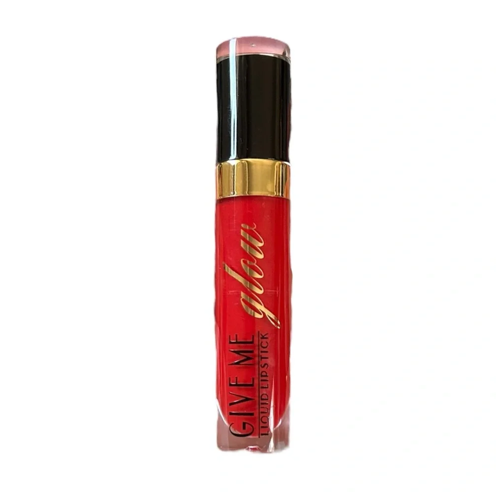 Give Me Glow Cosmetics Flamboyance Matte Liquid Lipstick Pin-Up Red Retro NWT